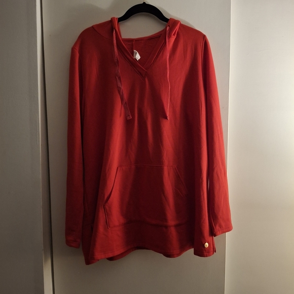 Livi Active Women's Lightweight Red Hoodie Sweatshirt - Picture 1 of 9
